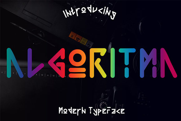 Algoritma: A Futuristic Display Font for Crafters