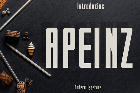 Apeinz: A Clean Display Font for Polished Branding