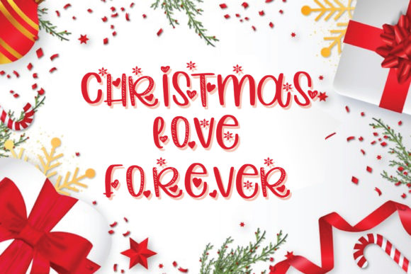Christmas Love Forever: A Festive Display Font for Editors
