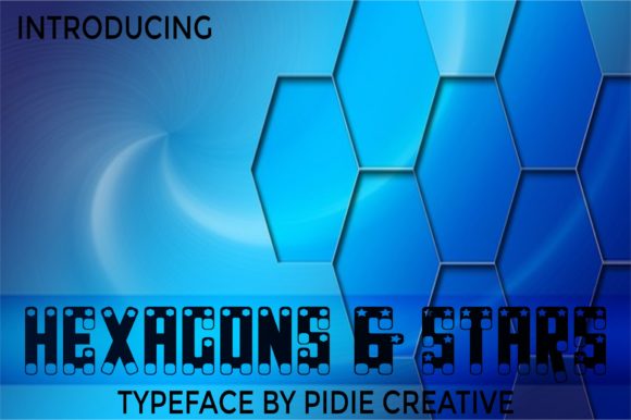 Hexagons Stars: A Modern Display Font for Editorial Design