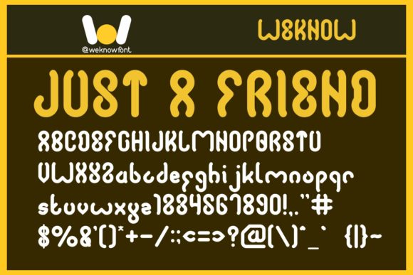 Just a Friend: A Modern Display Font for Campaigns