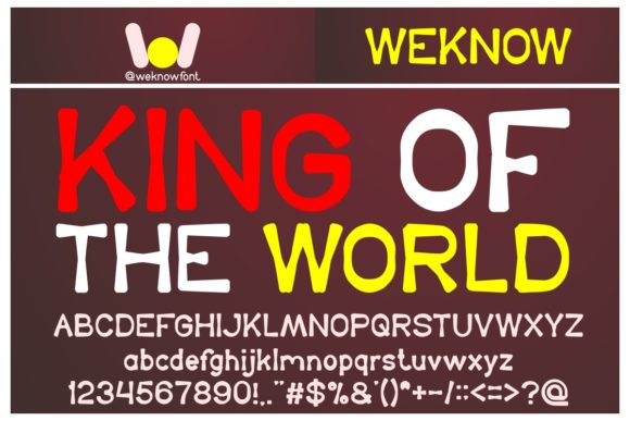 King of the World: A Chunky Display Font for Crafters