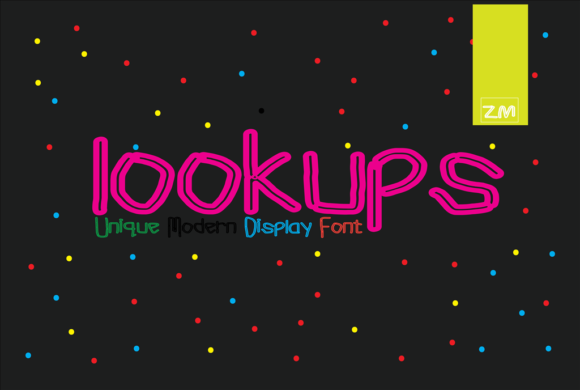 Lookups: A Crafty Display Font for Small Brands